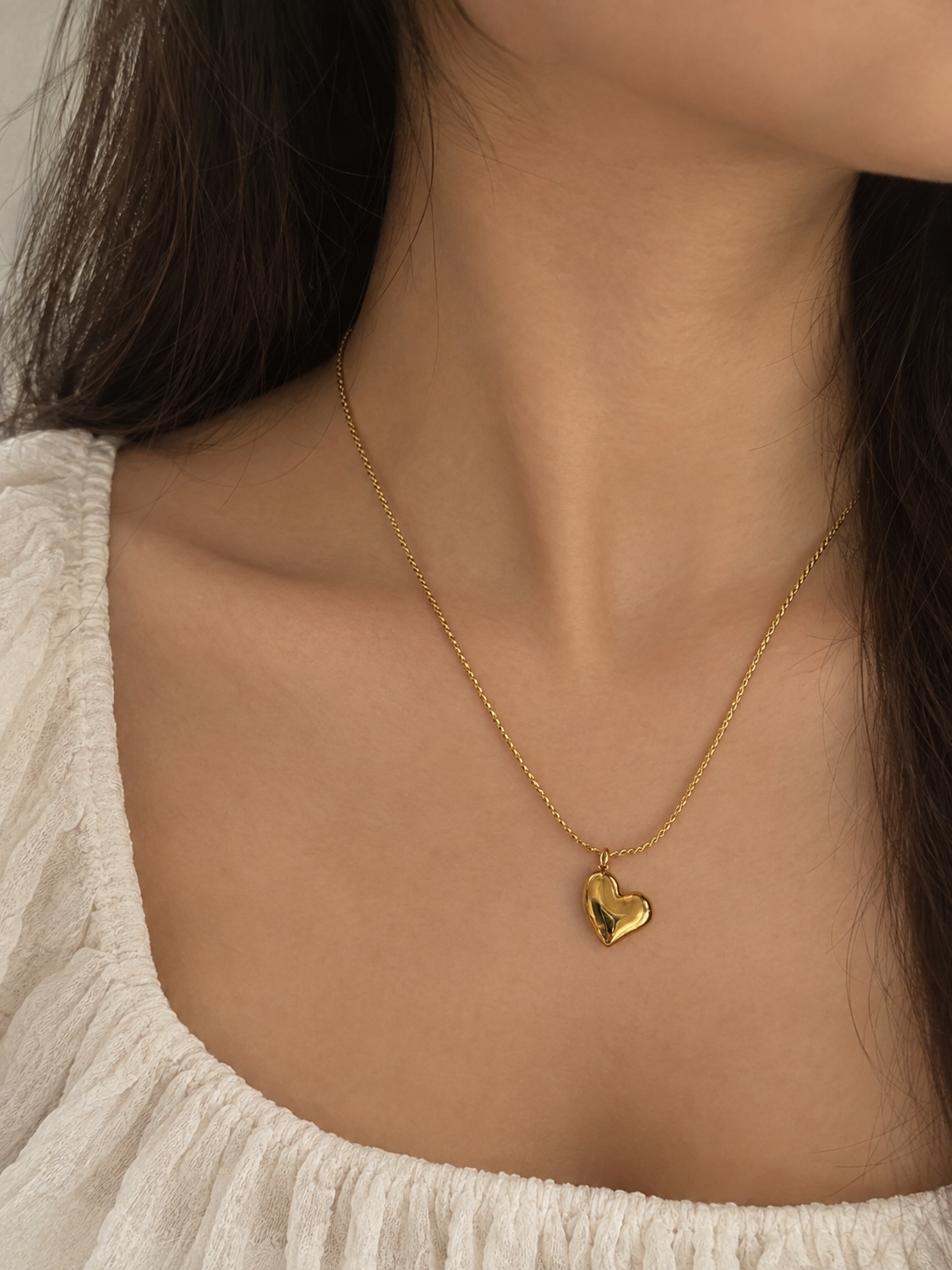 Origami charm heart necklace